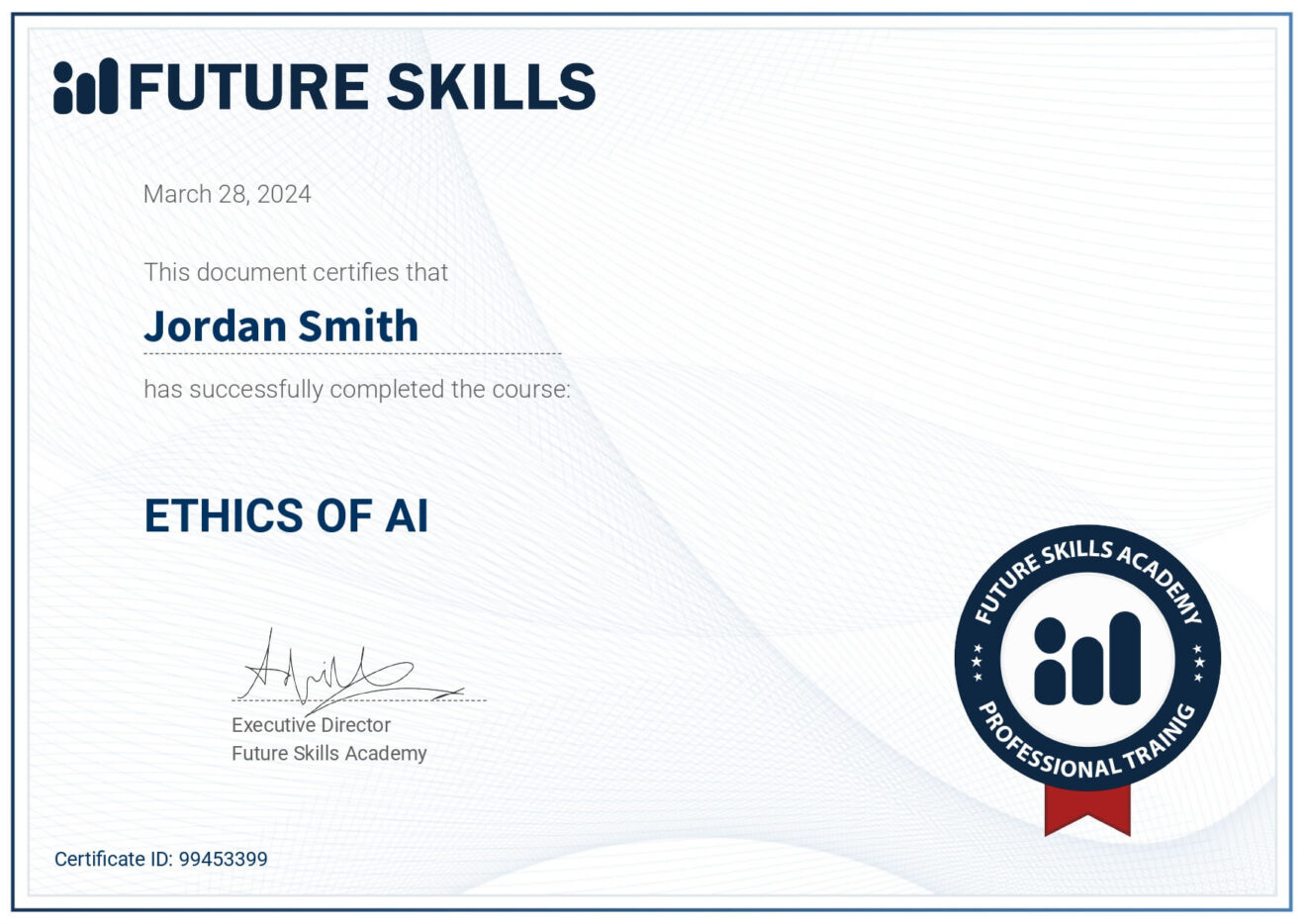 Ethics of Artificial Intelligence (AI) Course - Future Skills Academy